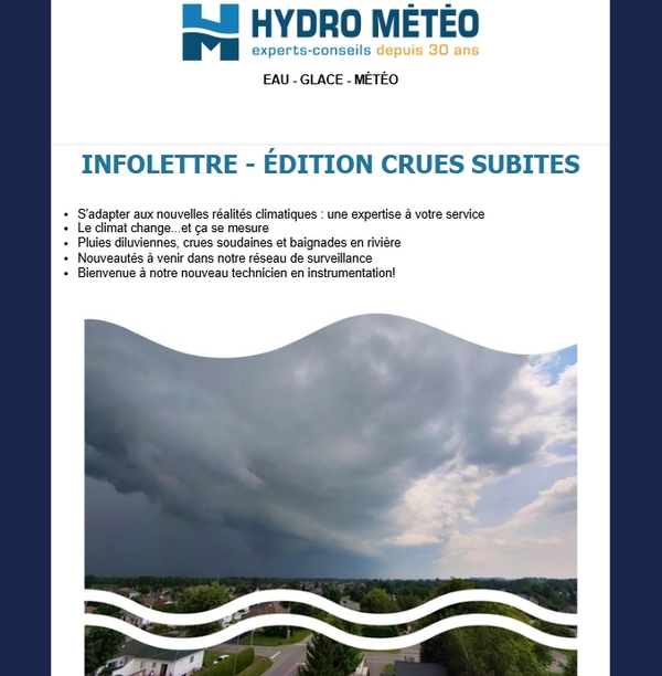Infolettre - Édition crues subites